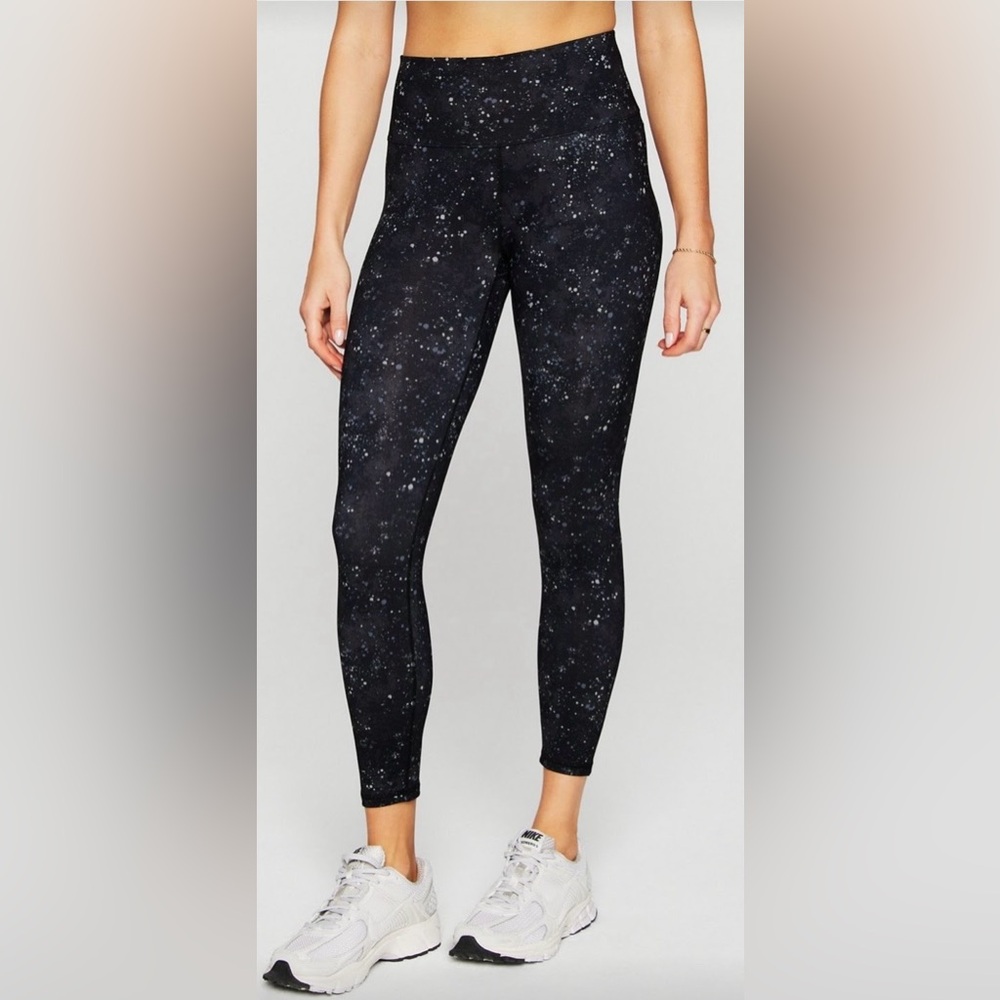 Fabletics HW Powerhold 7/8 Legging | Black Space Splatter | XS | Design Retired - Picture 2 of 11